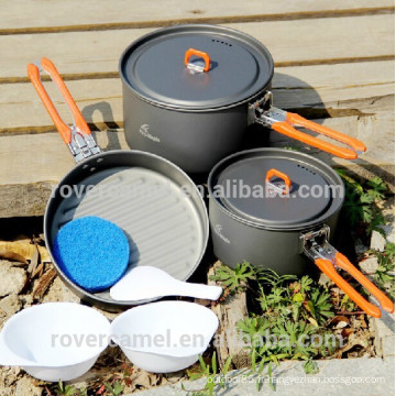 Feu érable fête-3 ustensiles de cuisson 4-5 personne pot mettre ustensiles métal Portable Camping Pots pratiques Pots extérieur